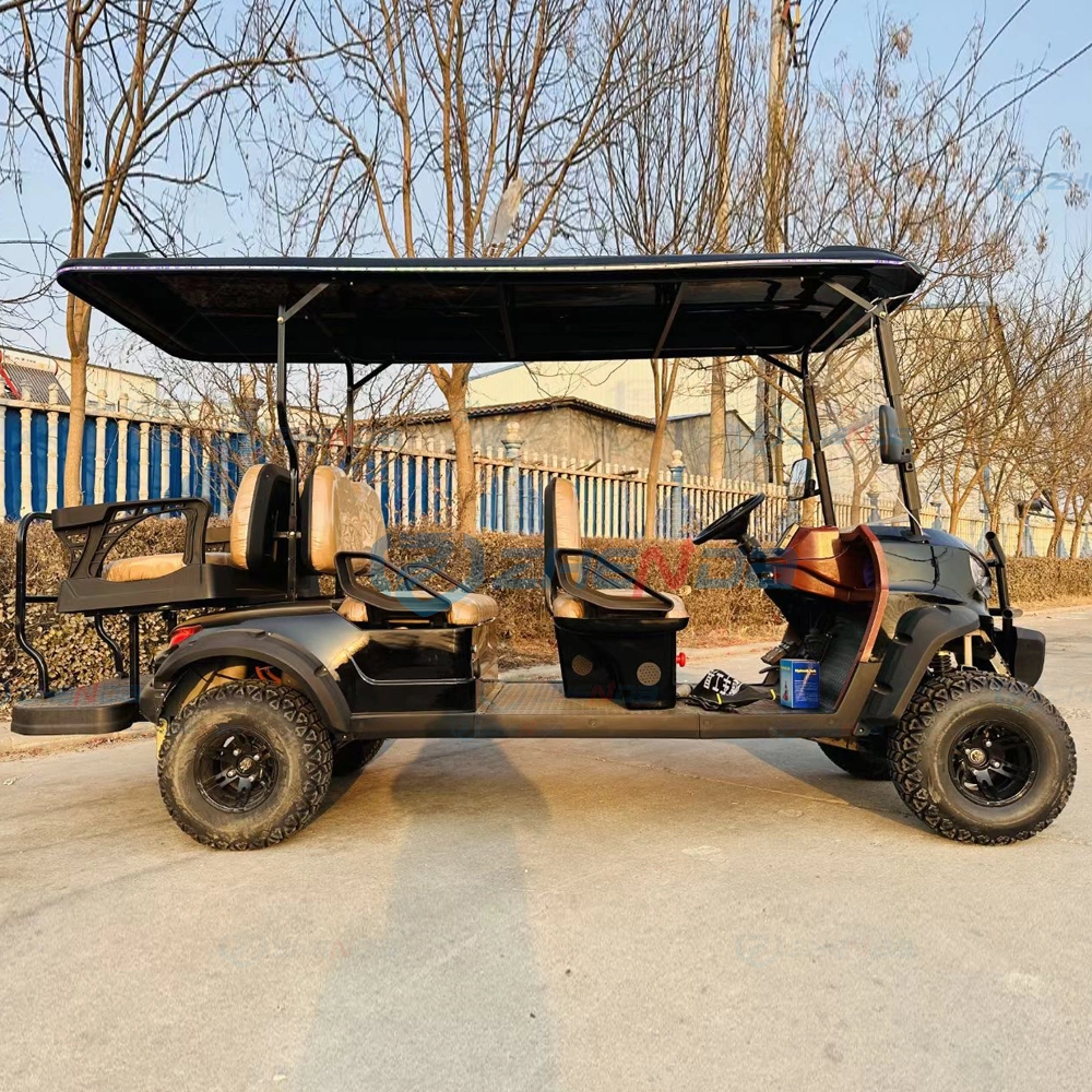 Custom 4 6 8 10 Seater Lithium Batteries Folding Golf Carts Electric Golf Cart 36 Volt 4X4 Golf Buggy Electric Passenger Car