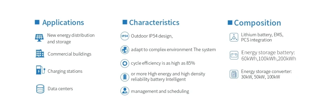 Commercial Hybrid Energy Storage System Energy Storage Container System 100kwh