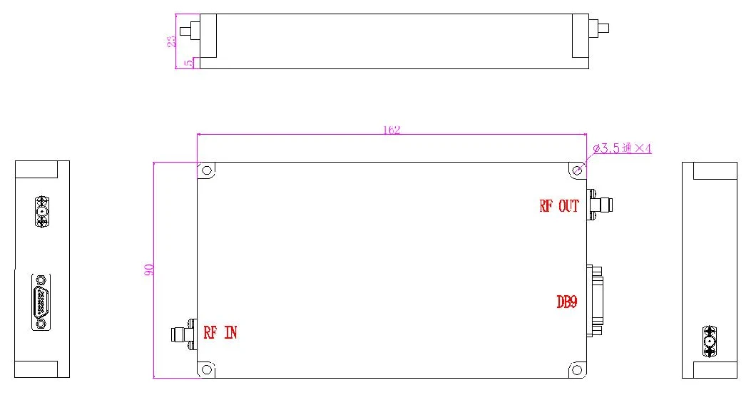 Customized 0.125-4GHz 2W Microwave RF Power Amplifier for Test and Measurement Equipment