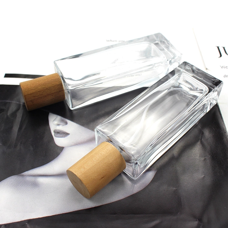 Wholesale China Manufacturer in Stock Luxury Rectangle 50ml Empty Glass Perfume Bottle Package with Lid