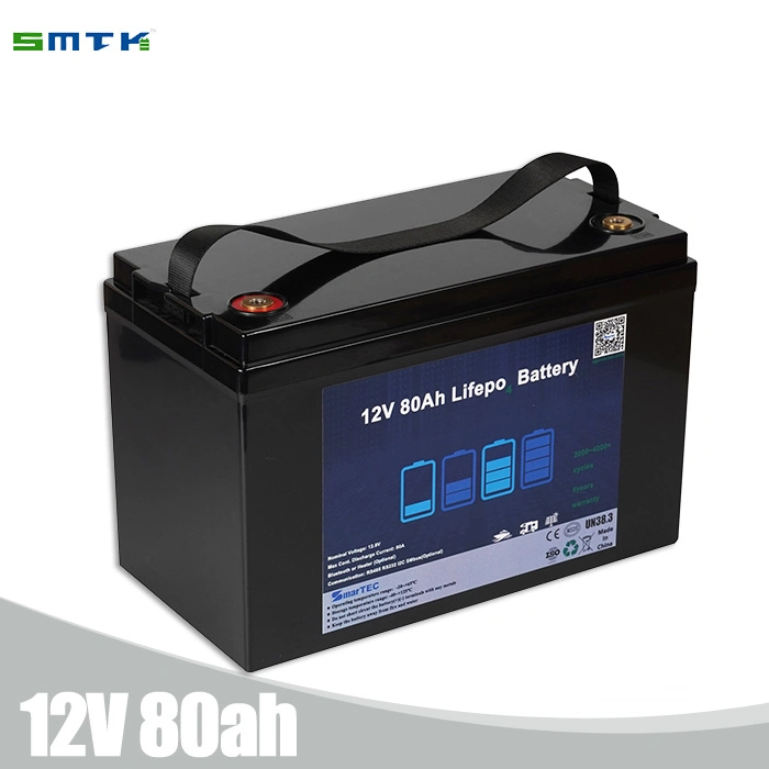 Factory OEM UL CE Certificated 12.8V 80ah Rechargeable Marine Boat 12V Lithium Iron Phosphate LiFePO4 Battery for Yacht/RV/Golf Cart/Electric Forklift with BMS