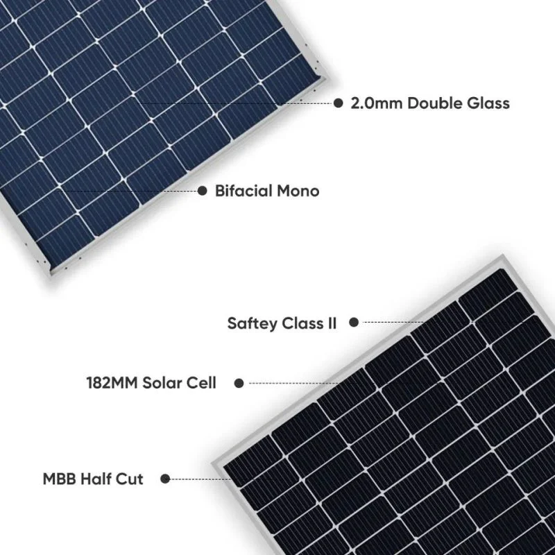 Autex Mono Crystal Solar Panel 555W Is Used for off-Grid Solar Systems