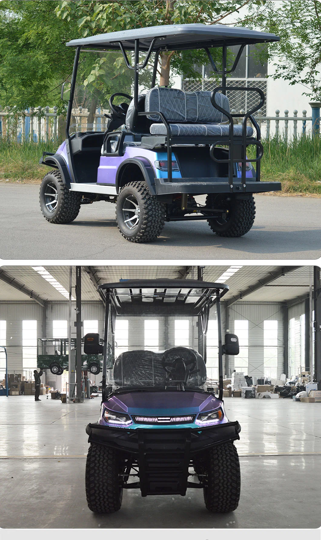 2024 New off Road Street Legal 48V 72V Lithium Battery Karts Car Buggy 4 6 Seater Carrito De Electric Golf Cart