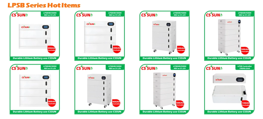 CSSUN 51.2V300Ah High temperature LiFePO4 Battery for telecom,ups computer Stacked Top quantity cal