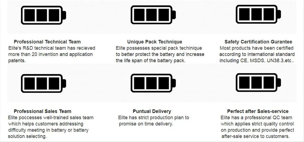 Elite Top Supplier LiFePO4 12V50ah Li Ion Battery for Energy Storage System