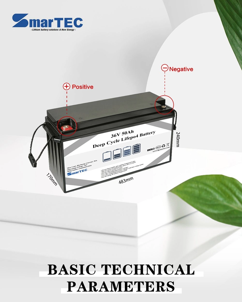 Deep Cycle Lead-Acid Replacement 36V 50ah Lithium Iron Phosphate Battery for Golf Cart/RV/UPS/Inverter