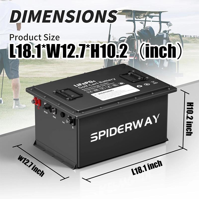 High Quality and High Safety 36V 105ah Golf Cart Battery Easy to Install Lithium Battery Bluetooth Connection Detection