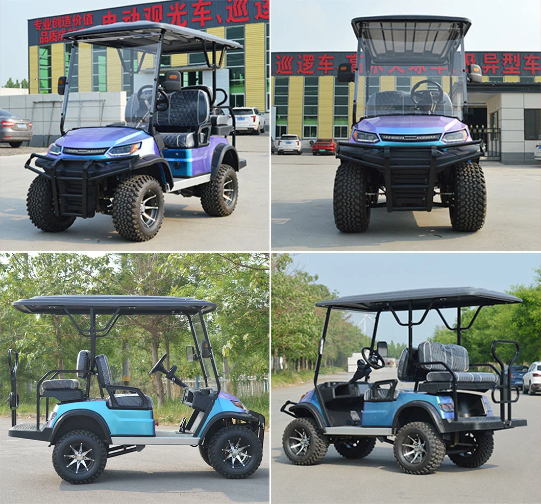 2024 New off Road Street Legal 48V 72V Lithium Battery Karts Car Buggy 4 6 Seater Carrito De Electric Golf Cart