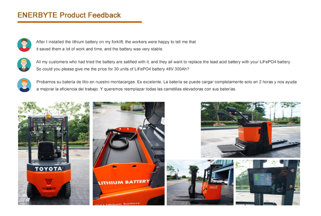 OEM Quick Charge LiFePO4 Battery/Lithium Battery/Li-ion Forklift Battery/Truck Battery 48V 500ah