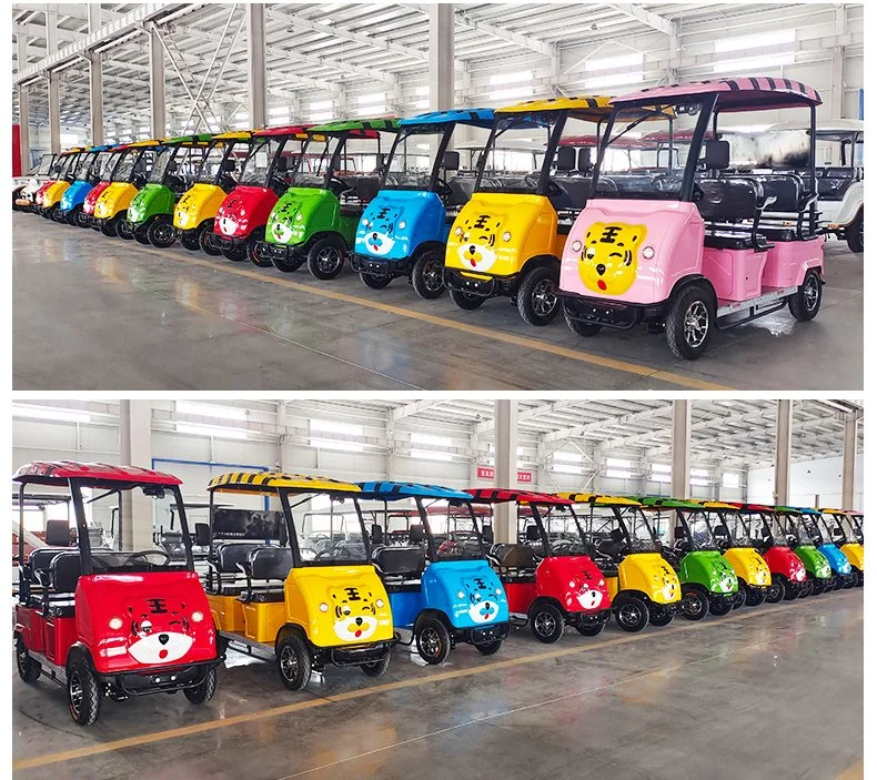 CE DOT Exclusive Style Modern Fashion 2024 Brand New Design 4 Seat Sightseeing Bus Club Car Electric Lithium Battery Golf Buggy Hunting Cart with 48/72V