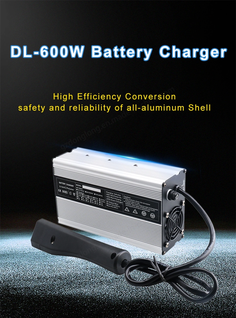 600W 48V10A Golf Cart Charger for Lithium Ion Lead Acid Battery Pack 30ah-80ah