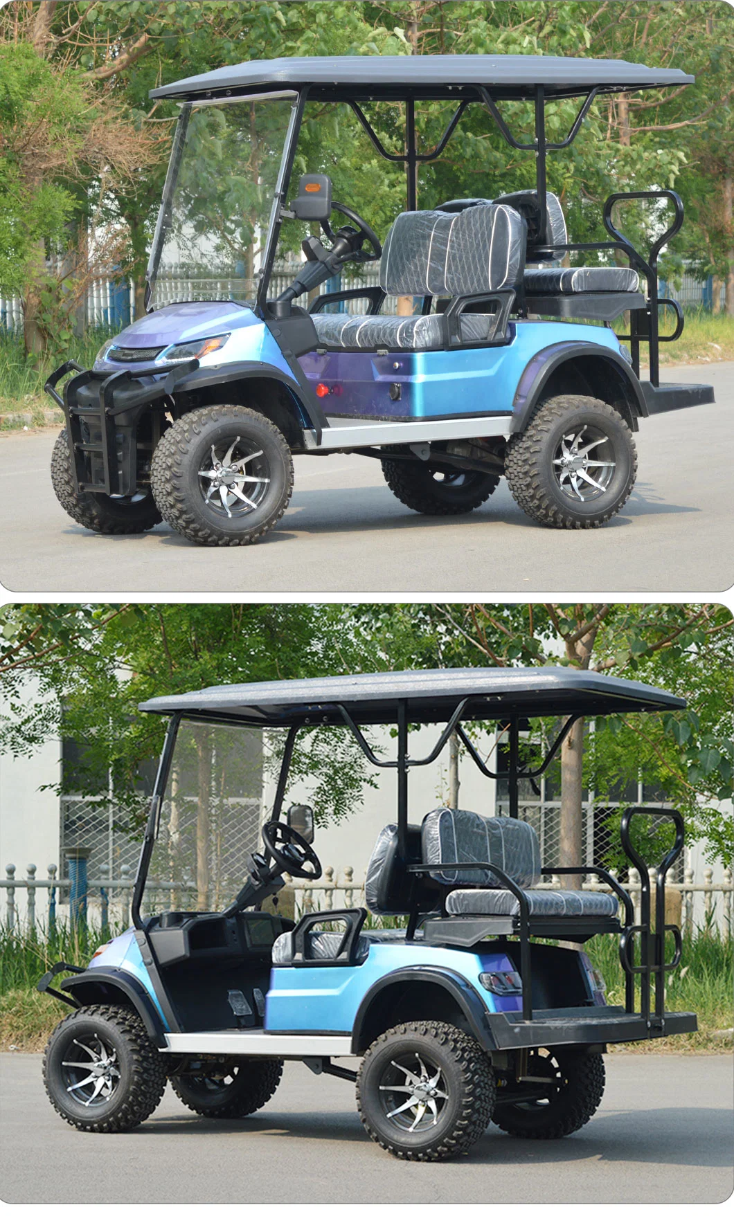 2024 New off Road Street Legal 48V 72V Lithium Battery Karts Car Buggy 4 6 Seater Carrito De Electric Golf Cart