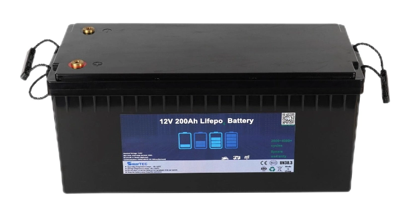 Lithium Battery Wholesale Smartec 12V 200ah LiFePO4 Marine &amp; Eboat Storage Power Energy Batteries Pack with Bluetooth APP &amp; RoHS Smart BMS