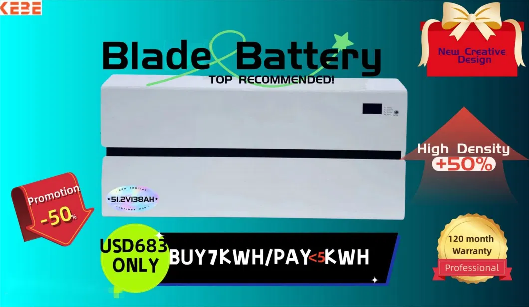 Top Class Cell New LiFePO4 Lithium Battery Pack with 7kwh 51.2V 138ah for Energy Storage System Deep Cycle 10 Years Warranty