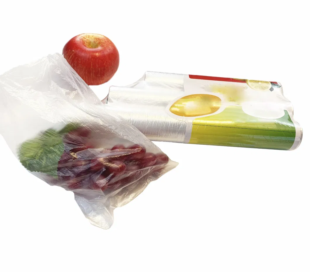 Wholesale Transparent PE Clear Bag Grocery Food Package Logo Printing Customization