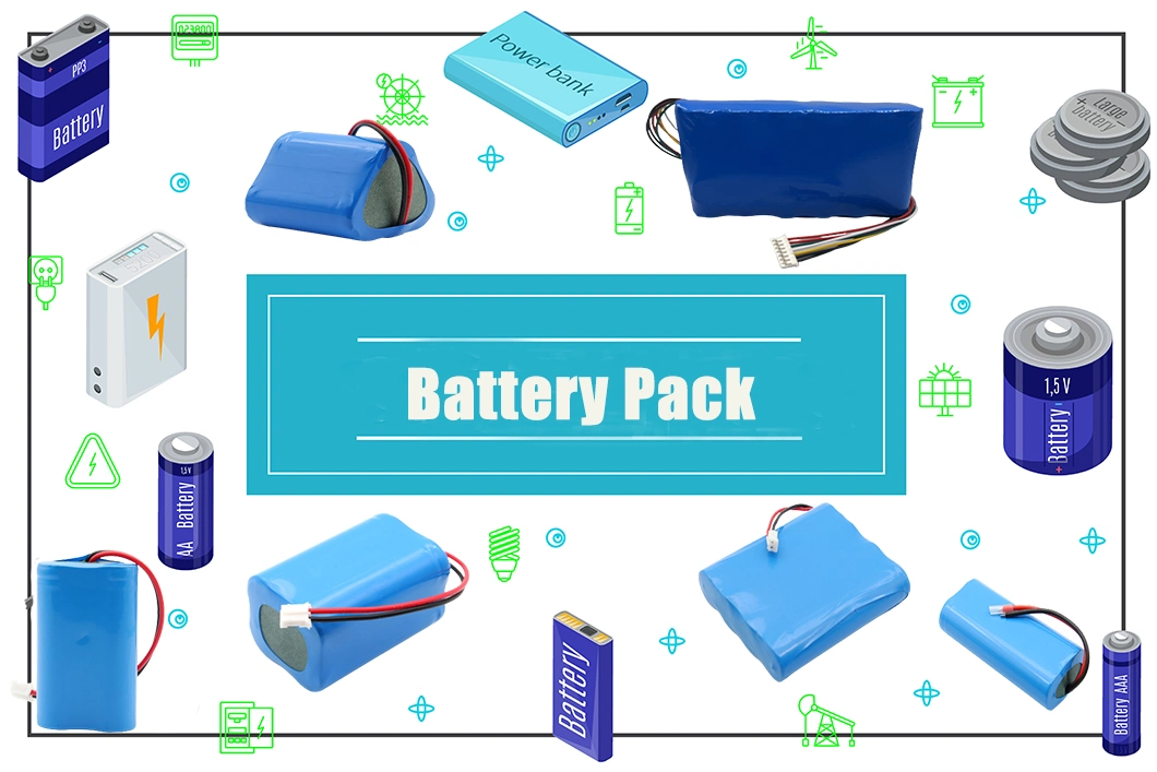 48V Battery Support 3c 7.4V Rechargeable 2600mAh Power Cell 18650 2s1p Li-ion Batteries Pack Low Discharge Lithium Iron Phosphate Battery Pack 11.1V 18650 2600m