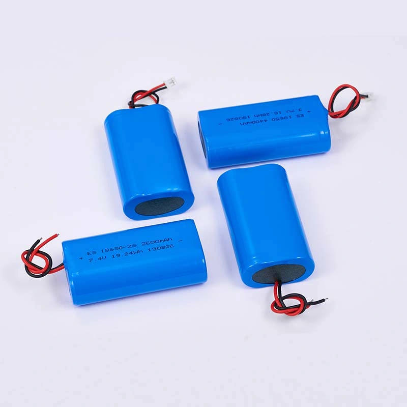 Large Capacity 2600mAh 7.4v 18650 2S Rechargeable Lithium Ion Battery Pack