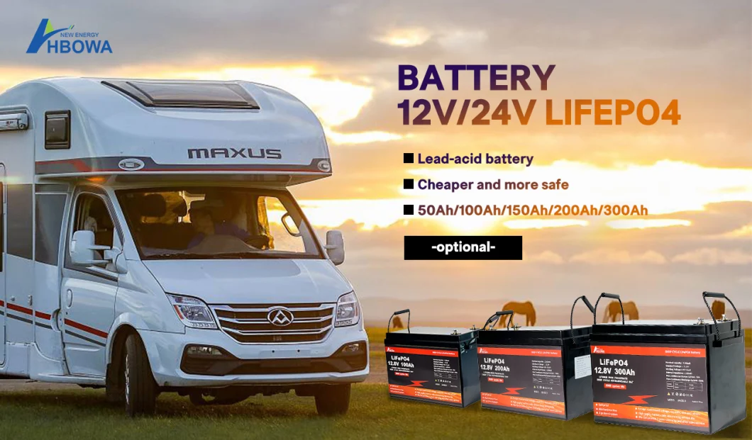 Solar System LiFePO4 Battery Pack Lithium Ion 12/24/36/48V 100/200/300ah/400ah Li-ion Batteries Energy Storage System Ebike RV