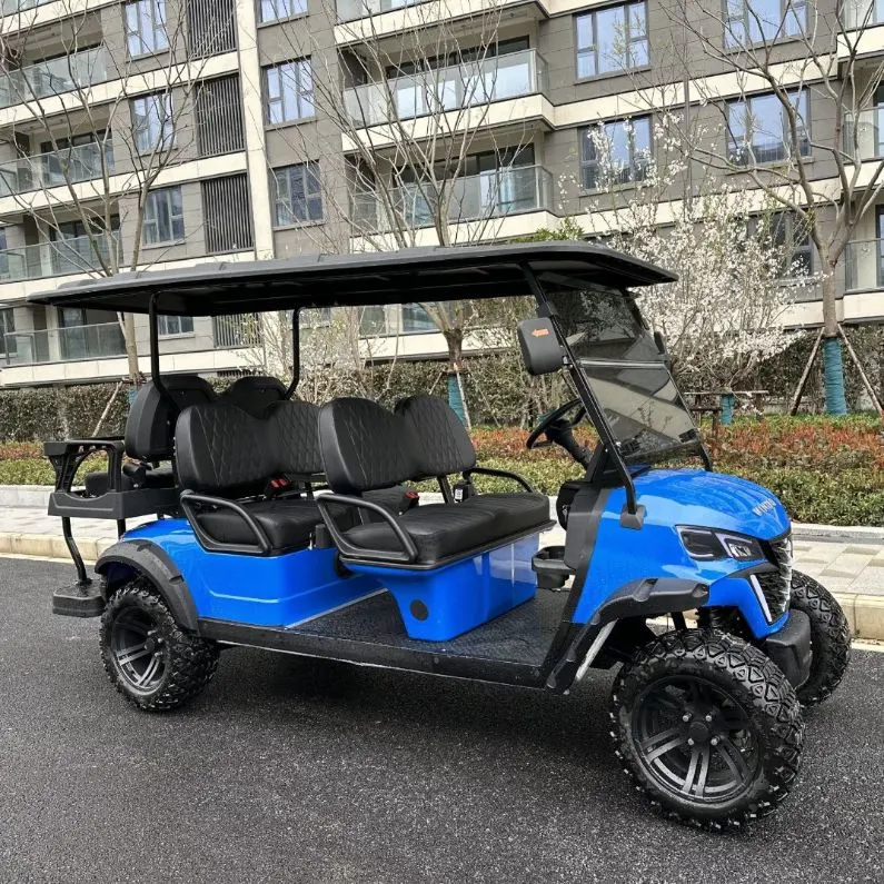 Wintao 4+2 Seater Electric Golf Cart 72V Lithium Battery Blue