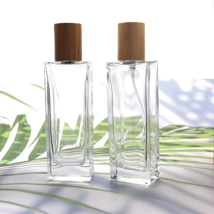 Wholesale China Manufacturer in Stock Luxury Rectangle 50ml Empty Glass Perfume Bottle Package with Lid