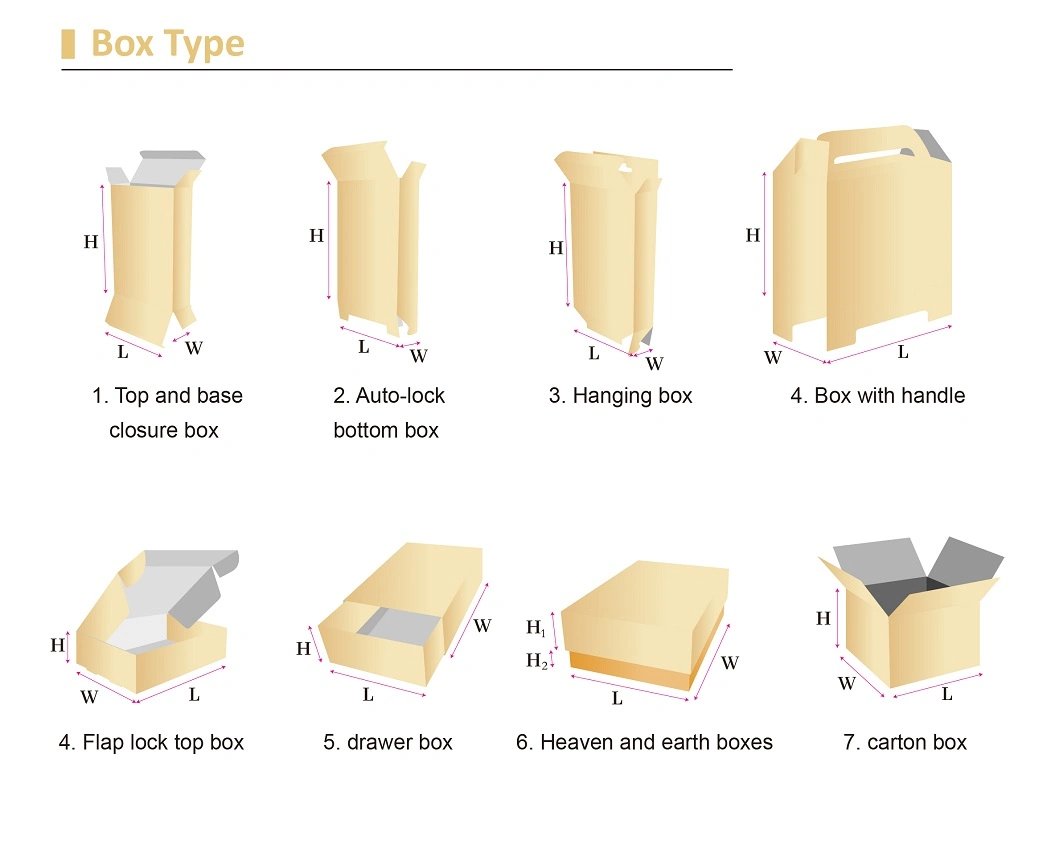 Custom Printing Folding Paper Colored Gift Box Package