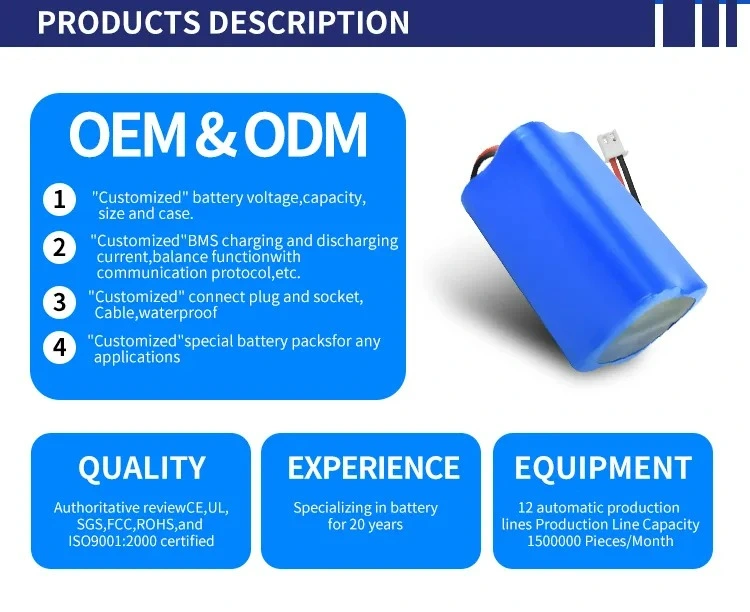 Source Factory Un38.3 MSDS Bis Electric Scooter Custom 18650-6000mAh 3.7V Lithium Battery Pack