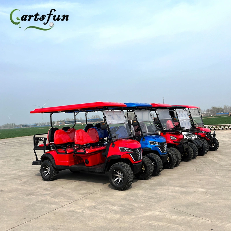 Custom 4 6 8 10 Seater Lithium Batteries Folding Electric Golf Cart 36 Volt 4X4 Golf Buggy