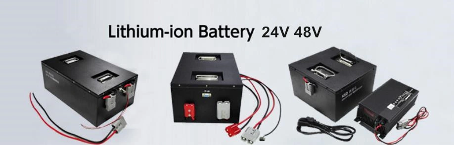 Large Supply 50ah 100ah Li Ion Battery Pack 24V 48V with Deep Cycle for Forklifts and Agv