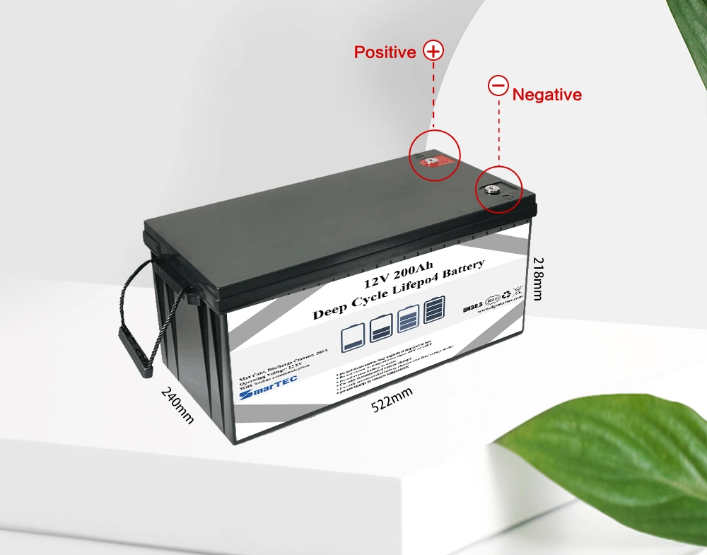 Lithium Battery Wholesale Smartec 12V 200ah LiFePO4 Marine &amp; Eboat Storage Power Energy Batteries Pack with Bluetooth APP &amp; RoHS Smart BMS