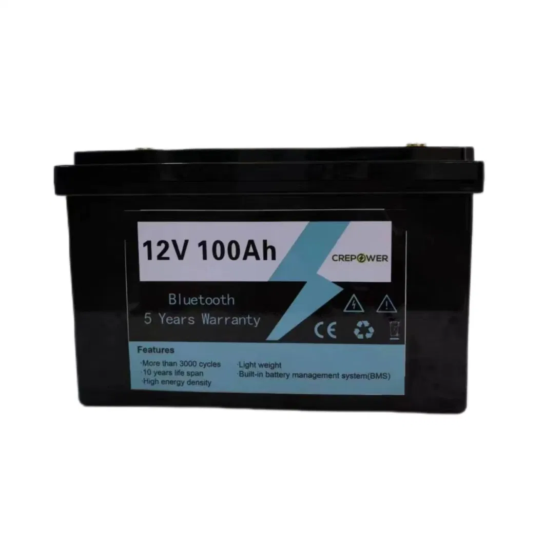 12.8V 50ah 75ah 125ah Top Cells Brand Inside LiFePO4 Solar Lithium Battery