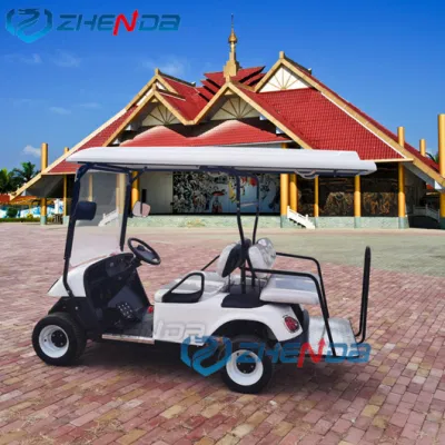 Buggy parabrezza Malesia Gulf Car 36V batteria al litio Cambio manuale Golf cart elettrico per 6 persone con 4 posti