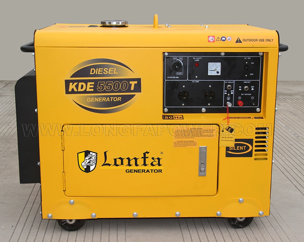 Kipor Kde Super Silent Small Diesel Generator DC 12V Output 3kVA 4.5kw 5kw 5.5kw 6kw 7kVA Rated Power 120V 240V Constant Voltage with 25L Big Fuel Tank