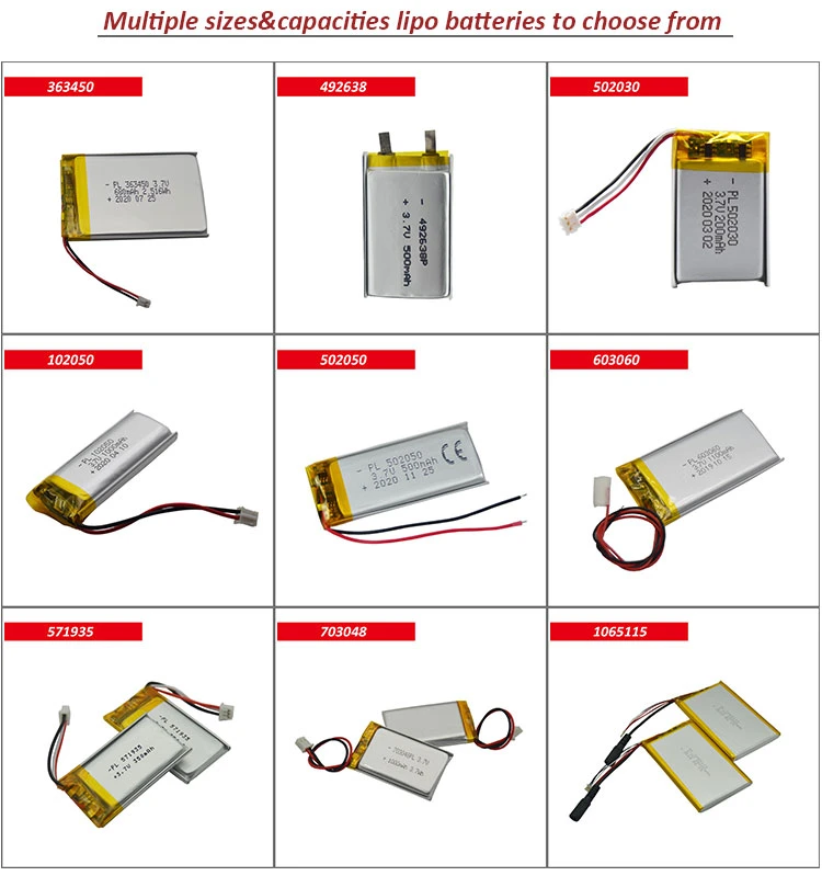 CB CE Approved Factory Lipo Battery 553640 850mAh Li-ion Small Lithium Polymer Battery for Medical Device