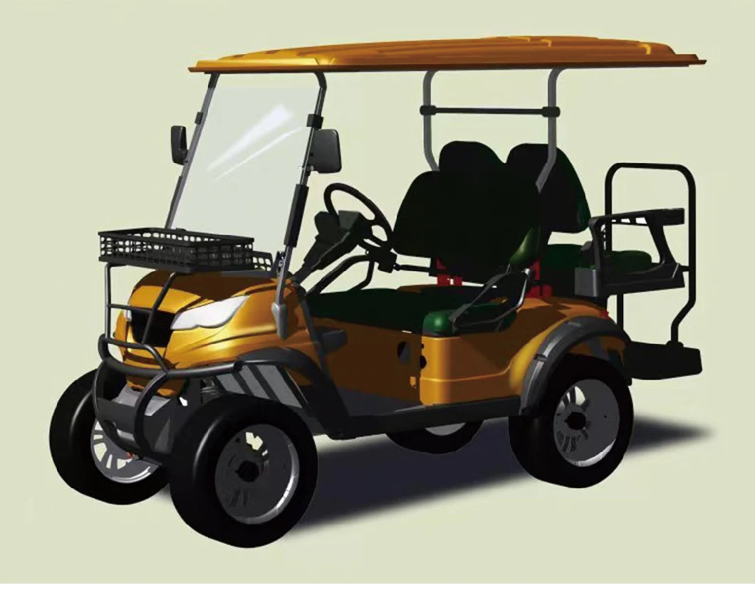 48/72V New Style B Modern Fashion 2023 Brand Design 4 Seat Sightseeing Bus Club Cart Electric Golf Buggy Hunting Cart with DOT