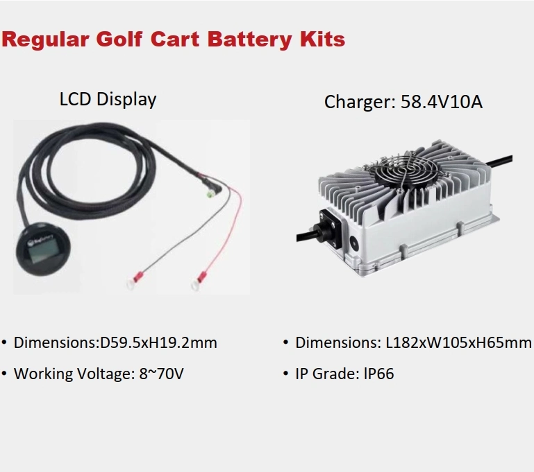 24V64ah 48V32ah Gc2 Deep Cycle Electric Vehicle Golf Cart Cylindrical Lipo Lithium Li Ion Polymer Cell LiFePO4 Battery