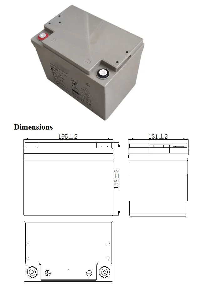 Home Power Battery Solar Storage Gel Battery for Electronic-Scale/Medical-Electronic-Equipment/Fire 12V33ah/38ah/45ah