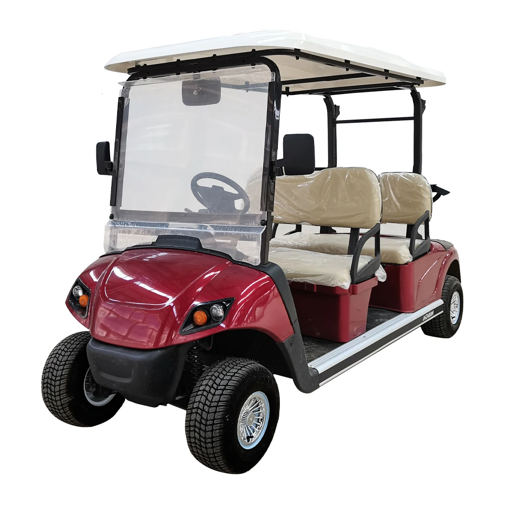 4 Person Electric Golf Cart with 51.2V 105ah Lithium LiFePO4 Battery