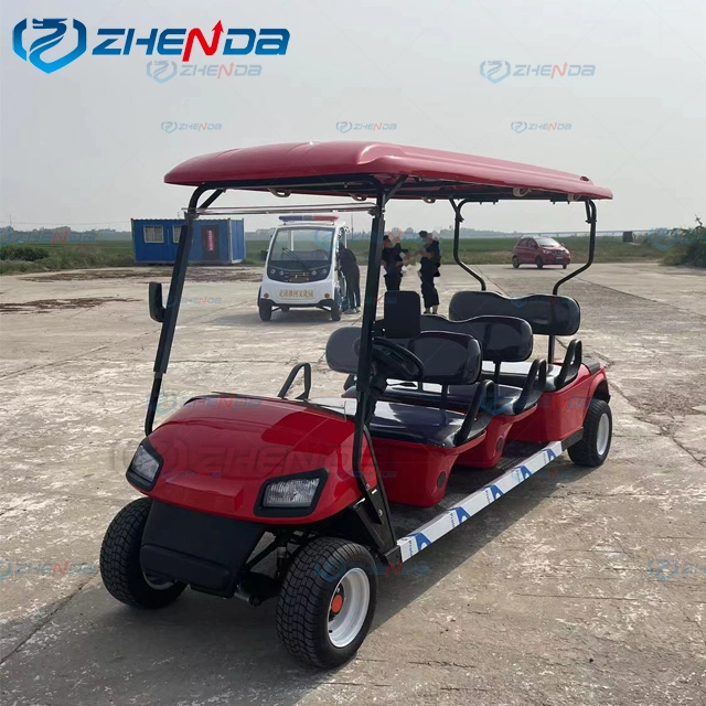 72V Electric Motor 4 Seat Non-Polluting Sightseeing Long-Lasting Battery Life Club Car Golf Cart