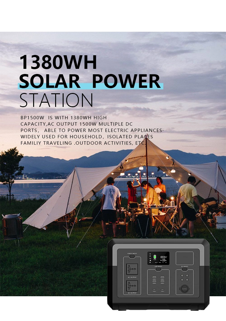 Pufa Lithium Battery Solar Generator 5000W 3000W 2400W 1500W 500W 300W Portable Energy System Station Portable Power Station