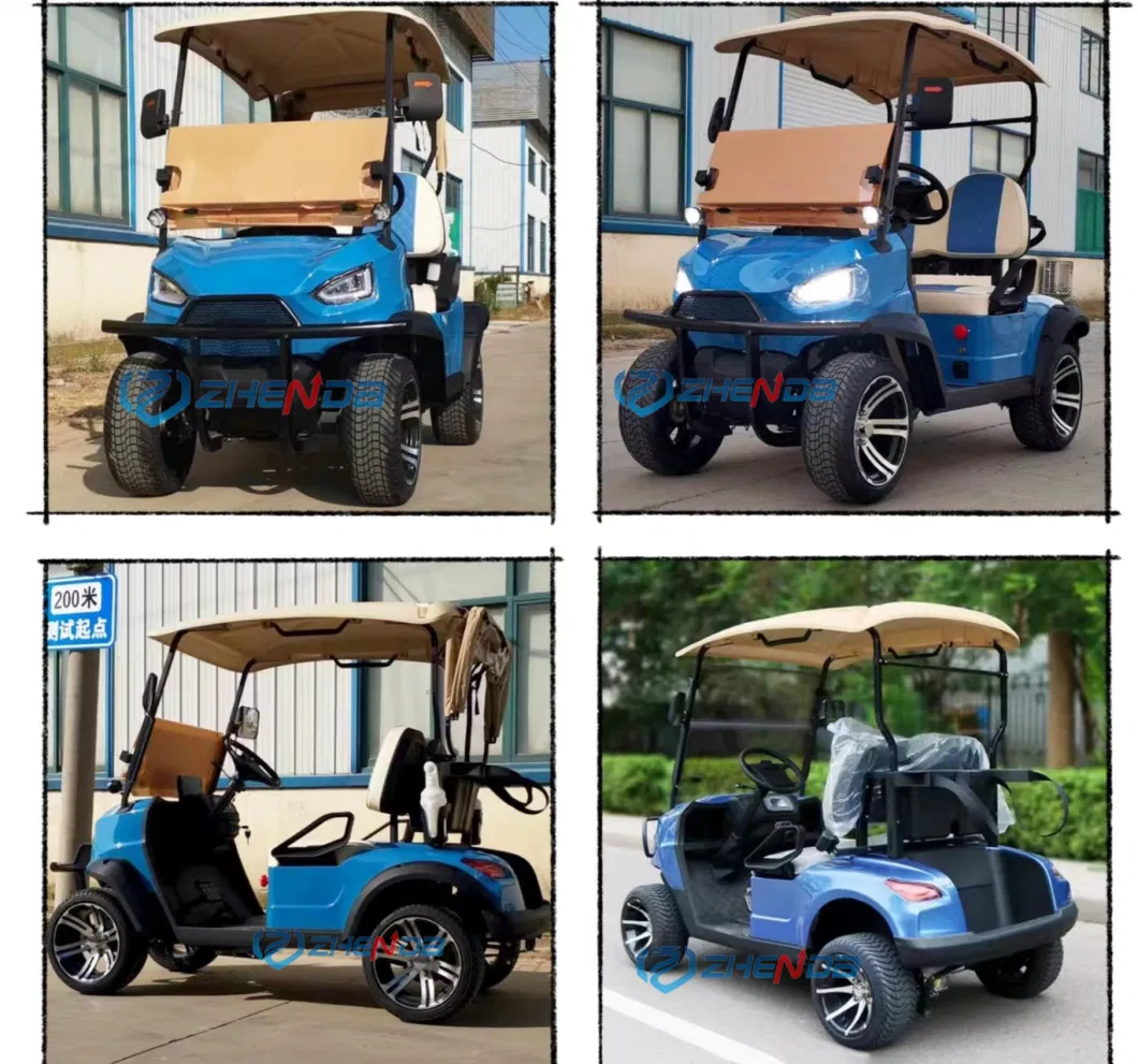 72V Electric Motor 4 Seat Non-Polluting Sightseeing Long-Lasting Battery Life Club Car Golf Cart