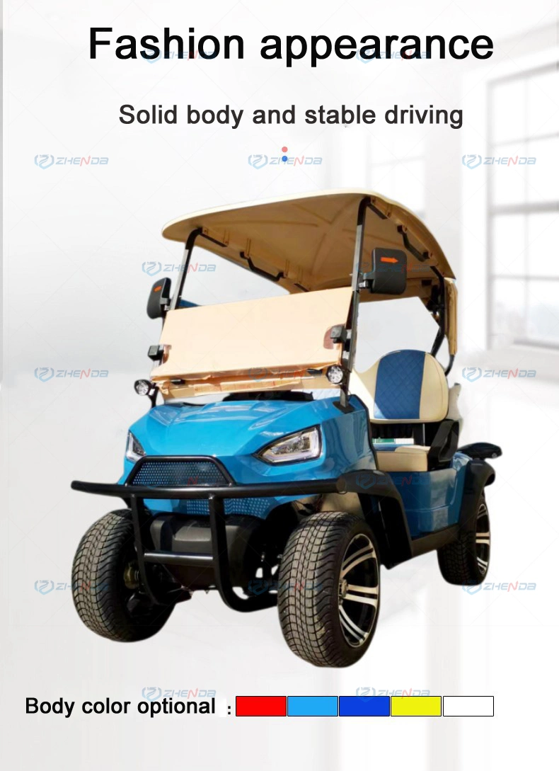 Custom 4 6 8 10 Seater Lithium Batteries Folding Golf Carts Electric Golf Cart 36 Volt 4X4 Golf Buggy Electric Passenger Car