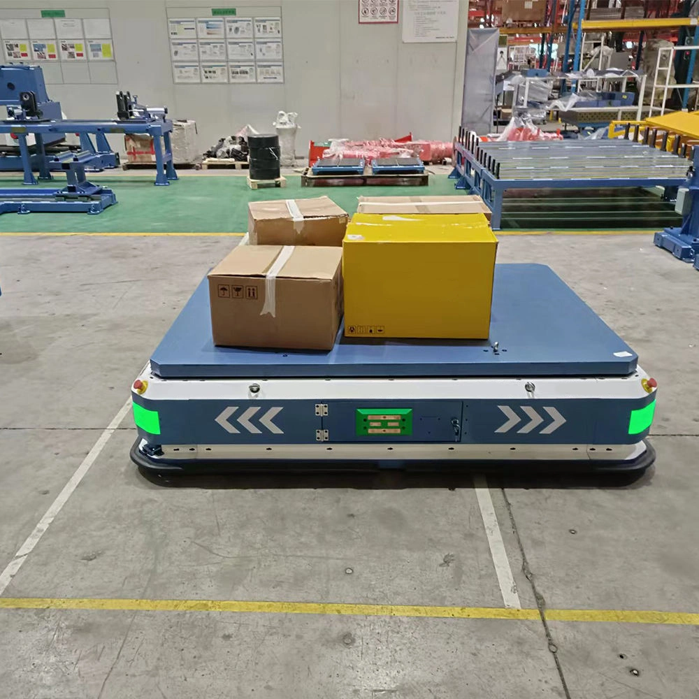 Battery Operated Steerable Motorized 5 Ton Material Industrial Mold Agv Die Trackless Electric Transfer Cart Factory