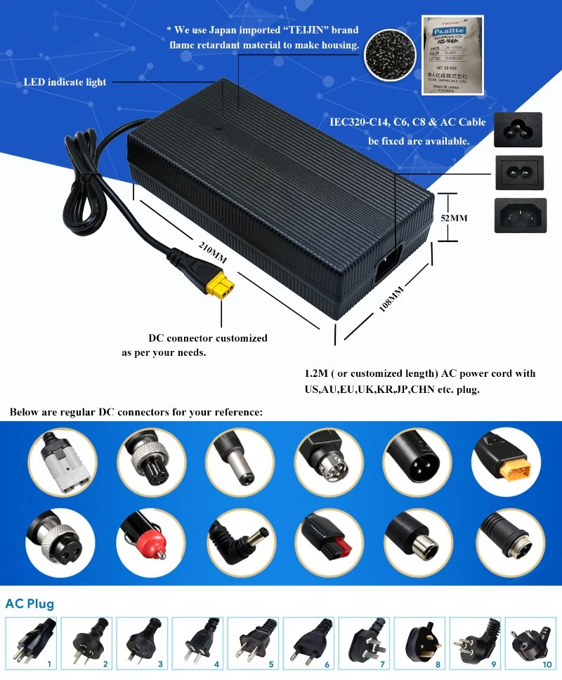 Fuyuan 3years Warranty High Quality 29.4V 7.5A Intelligent Robot Li-ion Battery Pack Charger with UL