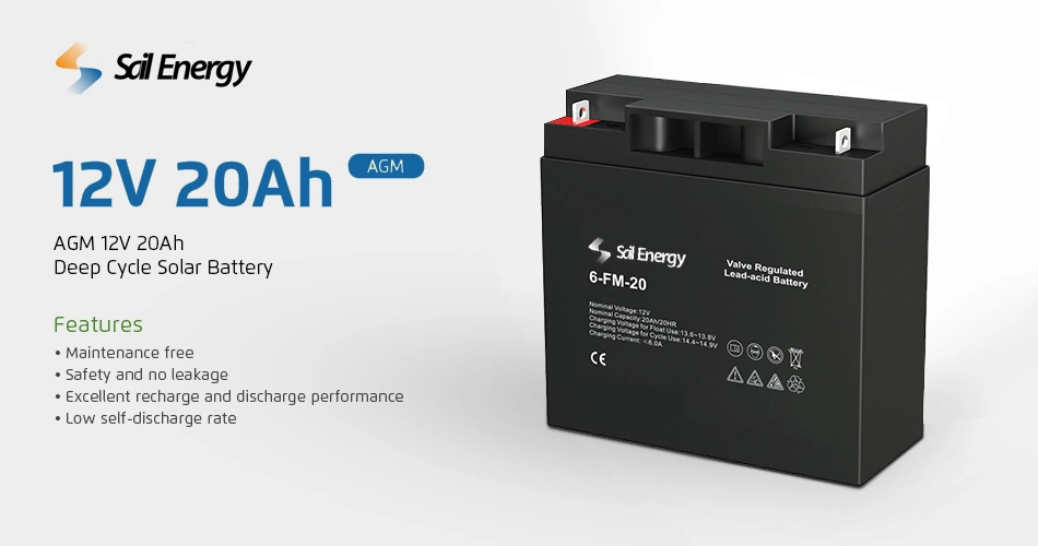 Top-Selling 12V 20ah Sail Energy Lead Acid Battery Solution