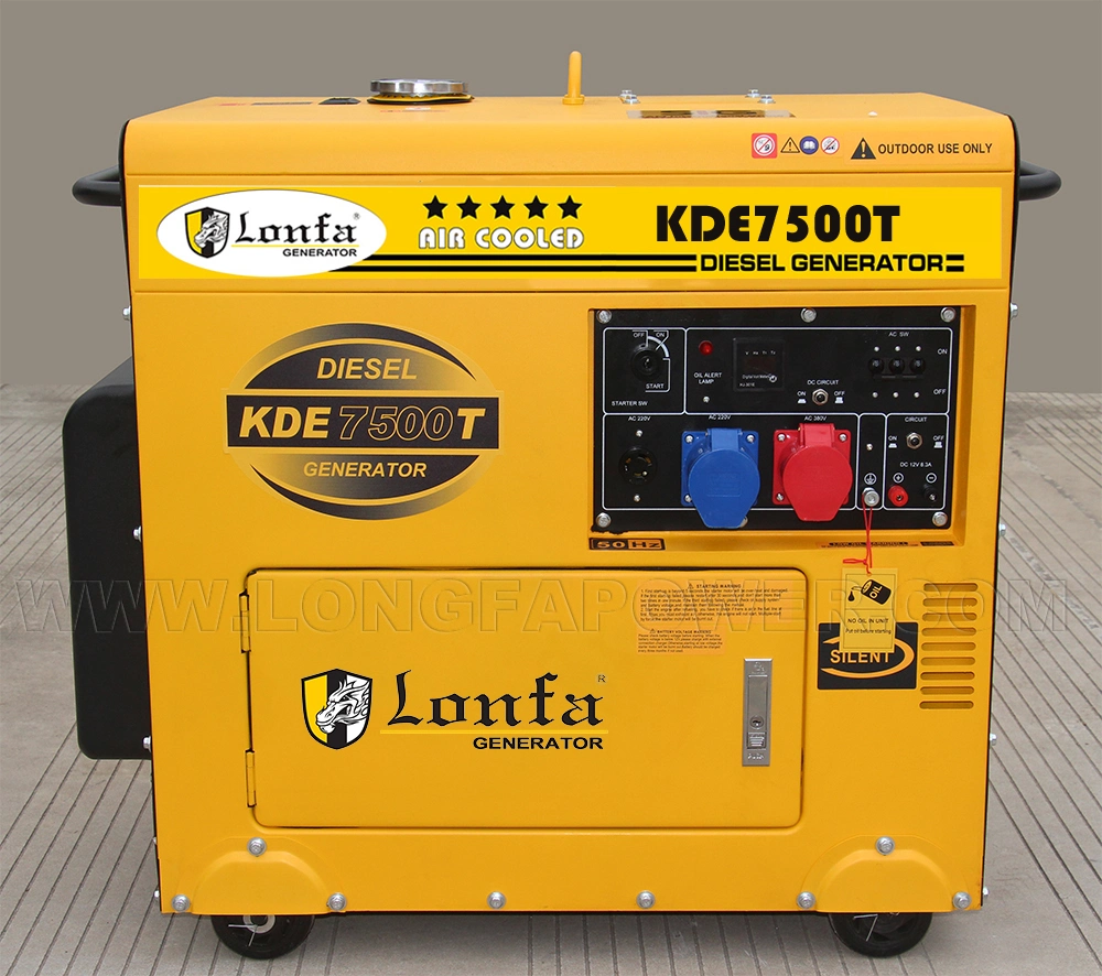 Kipor Kde Super Silent Small Diesel Generator DC 12V Output 3kVA 4.5kw 5kw 5.5kw 6kw 7kVA Rated Power 120V 240V Constant Voltage with 25L Big Fuel Tank