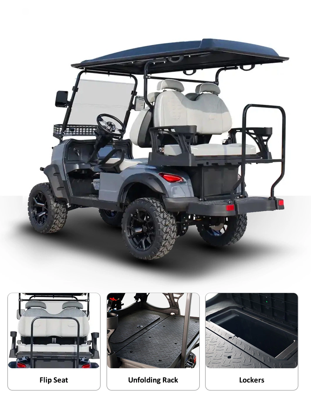 Best 4 Seat 48V/72V Lithium Battery 5kw/7kw Sightseeing Bus Club Car Electric Golf Car Buggy Golf Carts