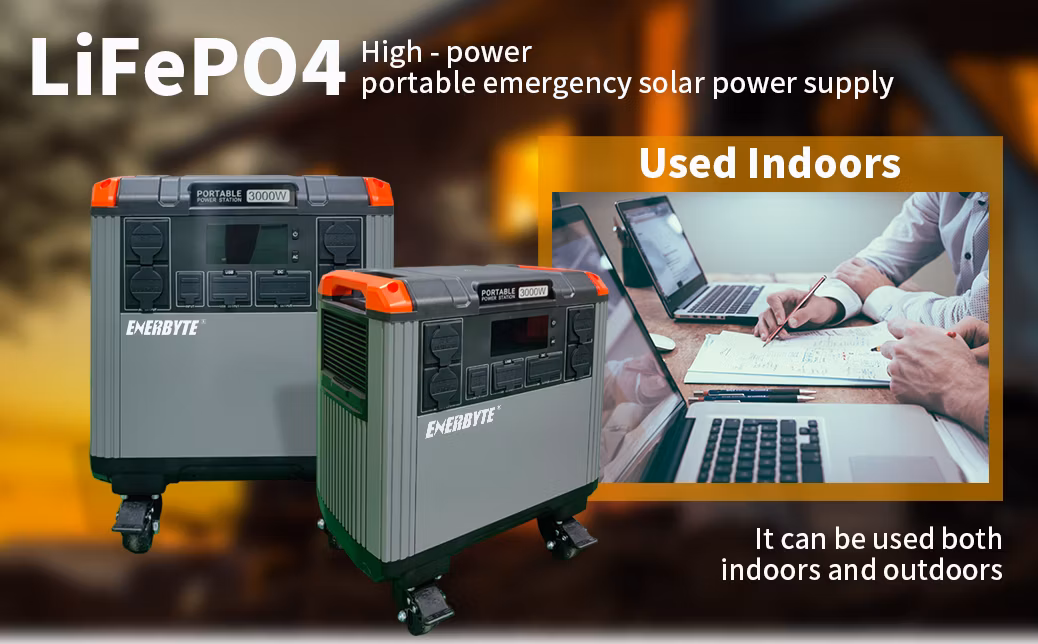 3000W LiFePO4 Lithium - Ion Battery for UPS/Outdoor Power Bank with Large Capacity and High Power, Portable Emergency Solar Power Supply