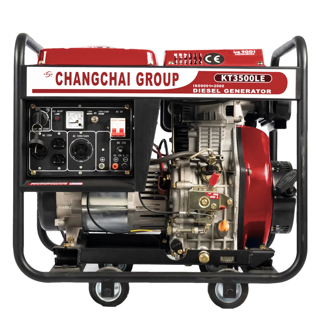 Standby Power Portable 5kw 5000wallt 5kVA Open Diesel Generator Power