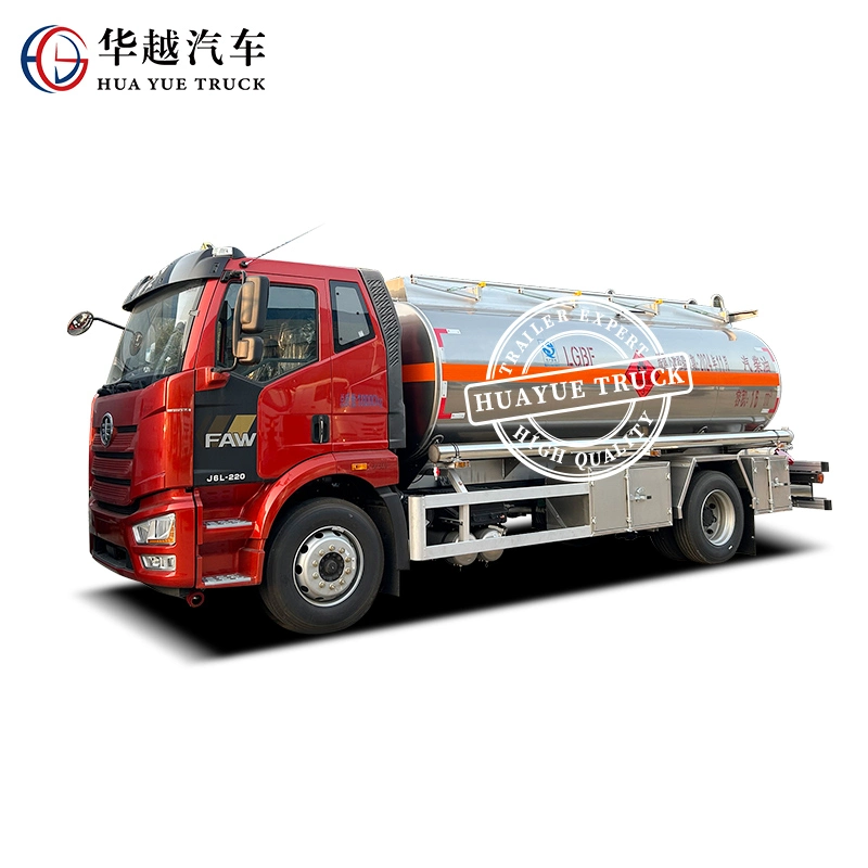 FAW J6l 4X2 220HP 12000 Liters Aluminum Fuel Tank Oil Transport Truck Diesel Gasoline Delivery Vehicle