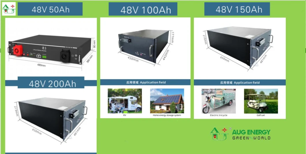 48V 105ah LFP Lithium Iron Phosphate Energy Storage Battery for Agv Car Sightseeing Bus